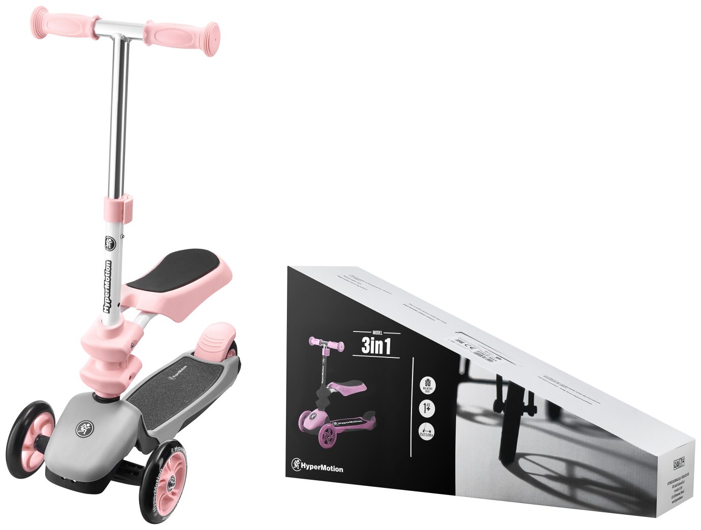 HyperMotion 3in1 balance trehjulet cykel - pink