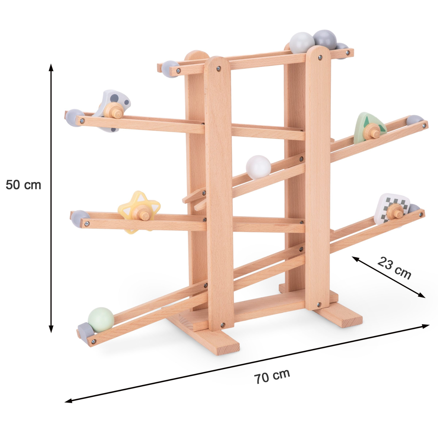 Stor blindgyde i træ - rutsjebane med snurrende elementer