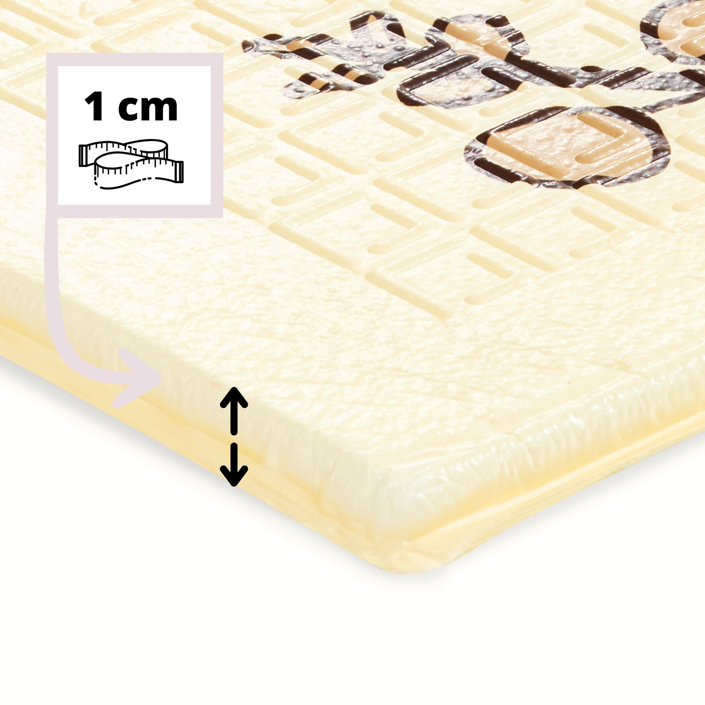 Dobbeltsidet foldbar skummåtte 180 x 120 x 1 cm - Magic Forest/Autumn Streets - boho