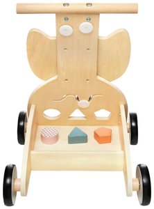 Multifunktionel rollator - pusher - klapvogn med klodser i træ - Ugle