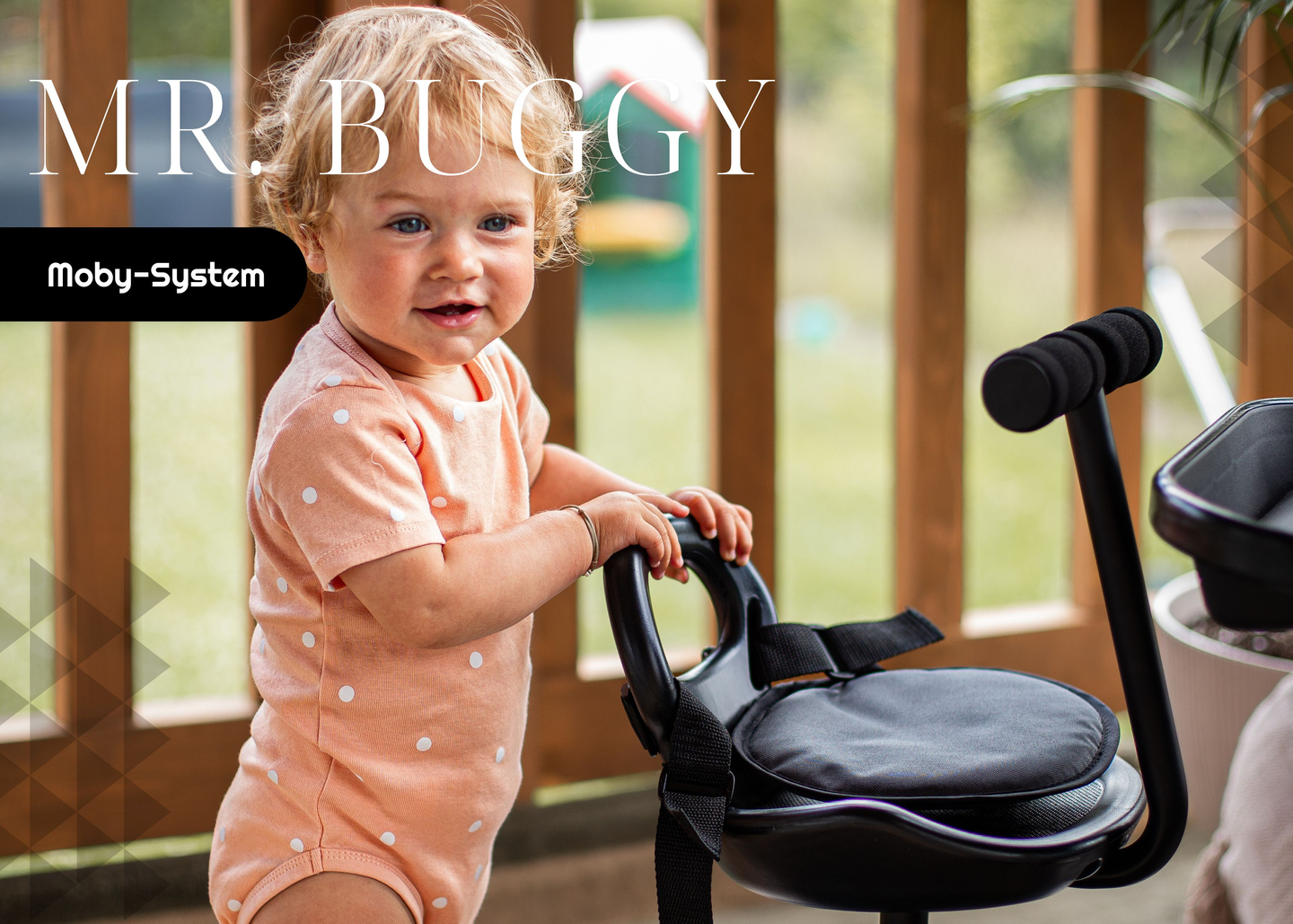 MR BUGGY kørestolsforlænger med sæde - LED-hjul