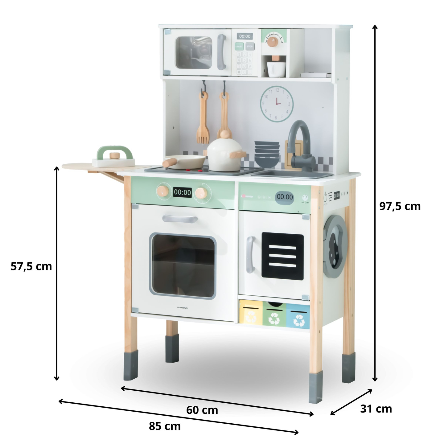 Interaktivt køkken med vaskemaskine, opvaskemaskine og kridttavle