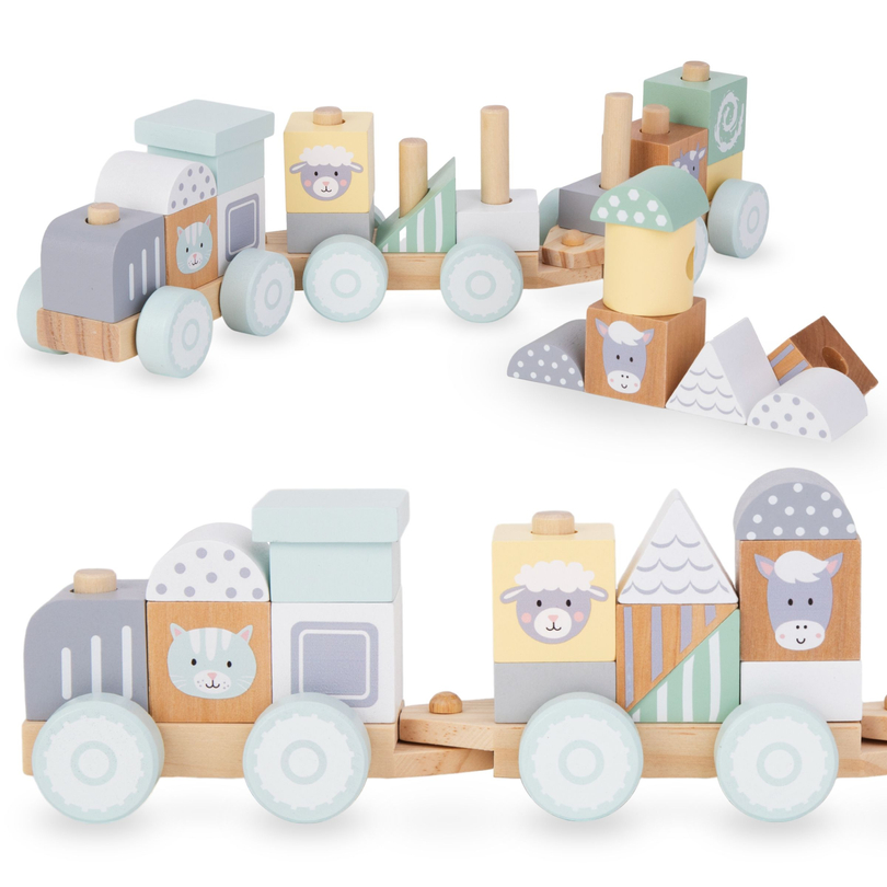 Trætog med klodser til en dreng - Farm