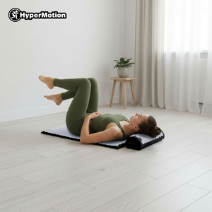 Akupressurmåtte med pude og betræk - 72 cm HyperMotion sort og hvid