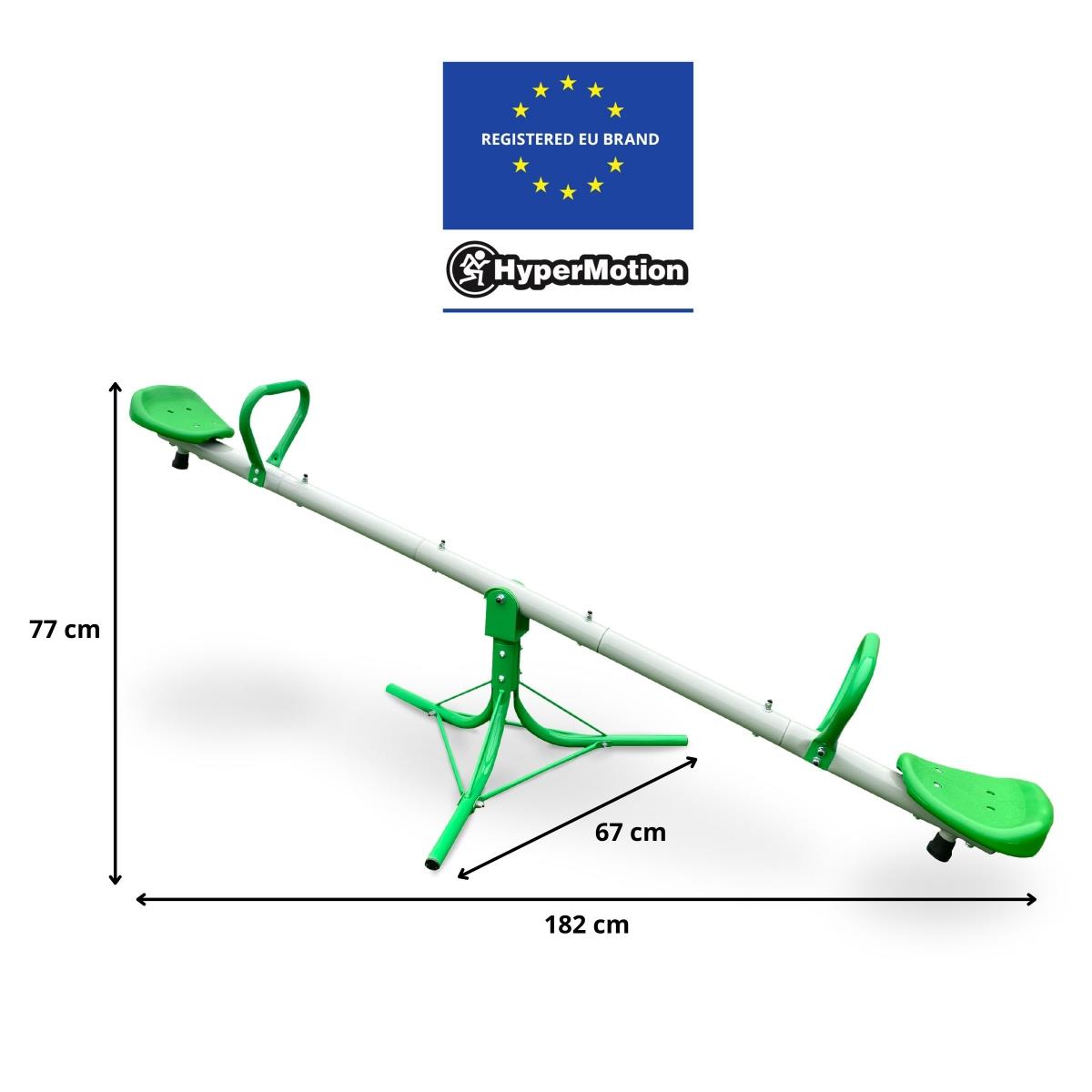 2-i-1 gynge havegynge, 2-personers balancebjælke med 360-graders karruselfunktion