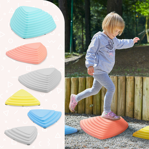 Farverige balancesten - 6 stk