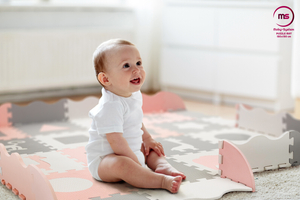 Skummåtte XL 150 x 150 x 1 cm med kant - EVA-skum - pink