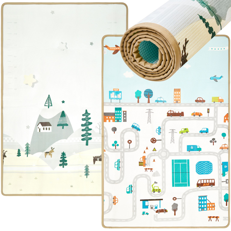 Dobbeltsidet skummåtte - eventyrland / vinterby